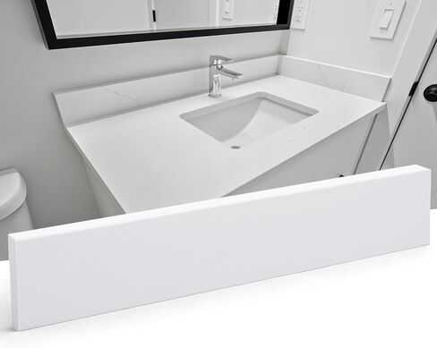 4" x 30" Super White Engineered Marble Threshold, Rigid Shower Curb & Vanity Backsplash for Tile Transitions, Window Sill, Fixed Size Easy to Cut in Kuwait