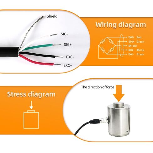 Column Load Cell Sensor 5T 10T 20T 30T 50T 100T Test Tension and Compression Force 1Pcs(50T) in Kuwait