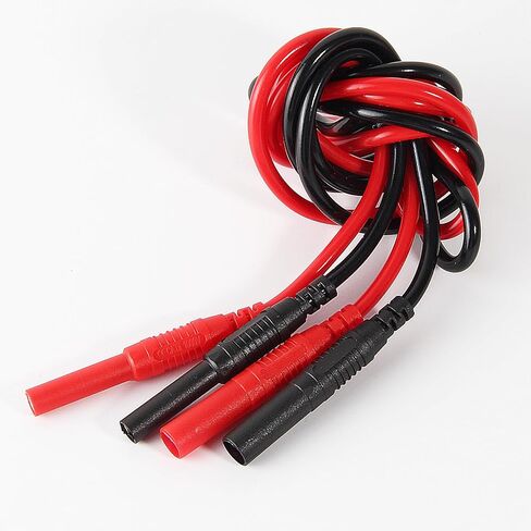 UMLIFE 8PCS Meter Test Lead Extension Male to Female Connector 4mm Banana Plug to Jack Heavy Duty Silicone Wires Multimeter Leads Probes in Kuwait