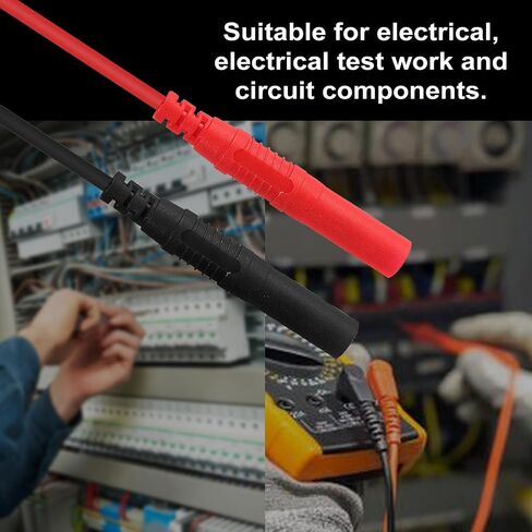 UMLIFE 8PCS Meter Test Lead Extension Male to Female Connector 4mm Banana Plug to Jack Heavy Duty Silicone Wires Multimeter Leads Probes in Kuwait