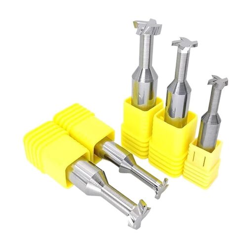Tungsten Steel T Slot Milling Cutters - High Precision Alloy Machining Tool for Aluminum, Copper, and Wood - 1PCS(2x0.8Hx1.0dx4Dx50L) in Kuwait