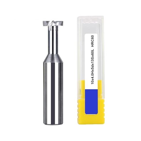 Tungsten Steel T Slot Milling Cutters - High Precision Alloy Machining Tool for Aluminum, Copper, and Wood - 1PCS(2x0.8Hx1.0dx4Dx50L) in Kuwait