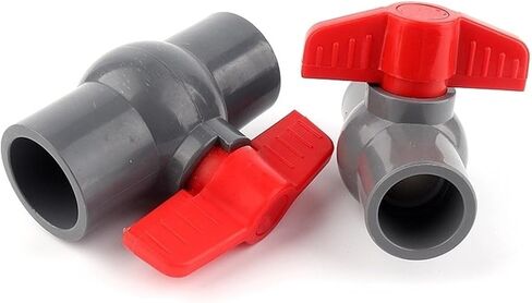 1/3 Pcs 20-160 Mm Grey PVC Flat Ball Valve Garden Irrigation Hose Connection Fittings Aquarium Switch Globe Valve Big Size(1 pcs,Inner dia 160mm) in Kuwait