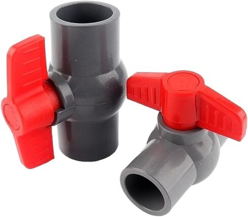 1/3 Pcs 20-160 Mm Grey PVC Flat Ball Valve Garden Irrigation Hose Connection Fittings Aquarium Switch Globe Valve Big Size(1 pcs,Inner dia 160mm) in Kuwait