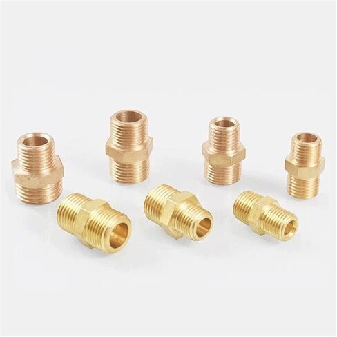 M8 M10 M12 M14 M16 M18 M20 Metric x 1/8" 1/4" 3/8" 1/2" 3/4" bspt Male Brass Hex Nipple Pipe Fitting Connector Coupler(1.9x0.8mm) in Kuwait