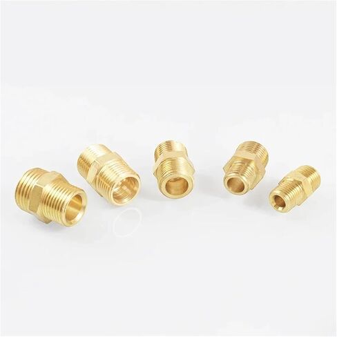 M8 M10 M12 M14 M16 M18 M20 Metric x 1/8" 1/4" 3/8" 1/2" 3/4" bspt Male Brass Hex Nipple Pipe Fitting Connector Coupler(1.9x0.8mm) in Kuwait