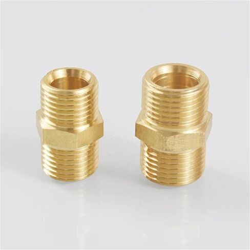 M8 M10 M12 M14 M16 M18 M20 Metric x 1/8" 1/4" 3/8" 1/2" 3/4" bspt Male Brass Hex Nipple Pipe Fitting Connector Coupler(1.9x0.8mm) in Kuwait