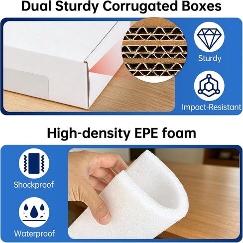 Card Grading Submission Kit for PSA, BGS, SGC, CGC, Shipping Box with EPE Foam & Bubble Wrap - Includes 25 Semi-Rigid Holders, 100 Card Sleeves, 2 Waterproof Plates in Kuwait