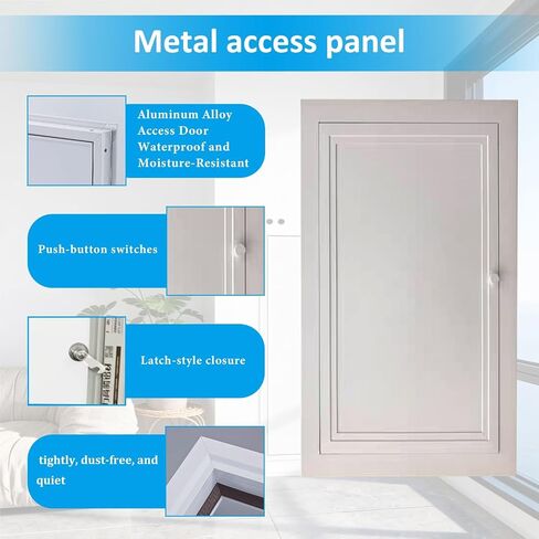 Metal Access Panel - Insulated Attic Door, 16x16/20x20/28x48/30x20in, White C Door for Home, Easy Installation, Durable, Energy Efficient Access Solution in Kuwait