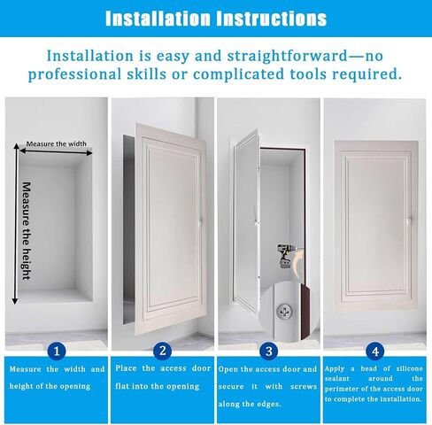 Metal Access Panel - Insulated Attic Door, 16x16/20x20/28x48/30x20in, White C Door for Home, Easy Installation, Durable, Energy Efficient Access Solution in Kuwait