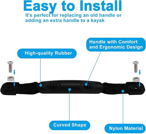 Zorfeter 4 Pack Kayak Carry Handles, Canoe Boat Handle with Screws Heavy Duty Kayak Handles, Replacement Accessories for Outdoor Sport/Canoe Enthusiasts in Kuwait