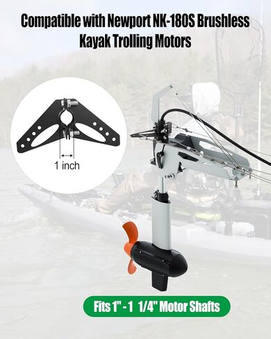Steering Triangle Kit Compatible with Newport NK-180S Brushless Kayak Trolling Motors, Stainless Steel Steering Holder with with Handles and Kayak Pad Eye, Easy Installation (Steering Triangle Kit) in Kuwait