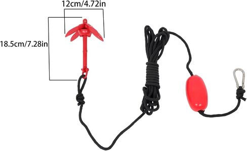 waltyotur 2 Pack 1.5 lb Red Marine Kayak Folding Grapnel Anchor Kit for Small Boats Kayaks Canoe Paddle Boards in Kuwait