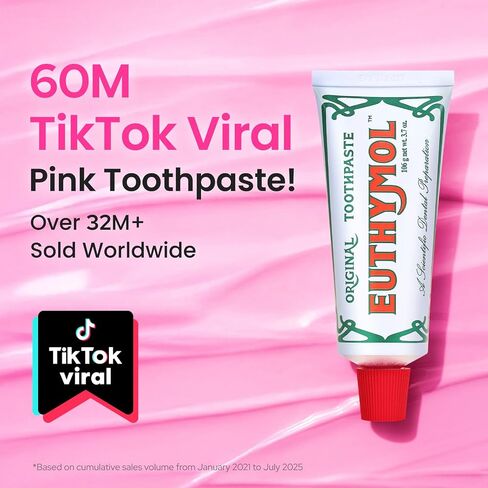 EUTHYMOL Purple Whitening Fresh Toothpaste Duo Bundle – 3.7 oz Each | Stain Removal, Violet Tone-Up for Yellow Teeth, Cavity Protection, Fresh Breath in Kuwait