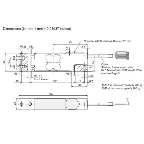 PW15B Load Cell Stainless Steel Weighing Sensor 1Pcs(PW15BC3 150KG) in Kuwait
