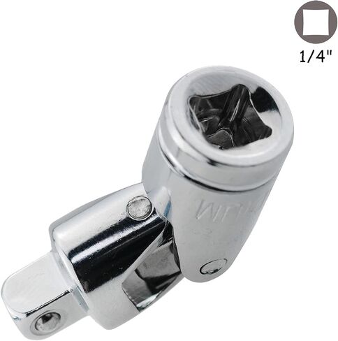 CHENJIN Universal Joint Socket 2PCS 1/4 Inch Drive Spring Loaded Swivel Socket Adapters in Kuwait