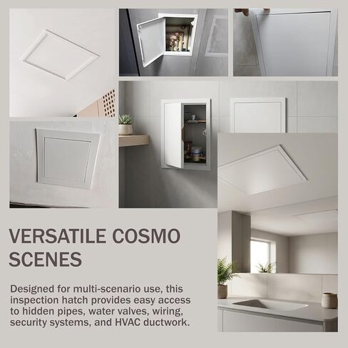 Access Panel for Drywall - Recessed Aluminum Wall Access Door for Ceiling, Plumbing & HVAC - Paintable Hidden Inspection Hatch - Durable C Door Cover in Kuwait