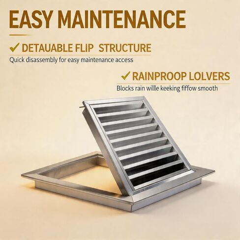 Louvered Access Panel for Drywall - 304 Stainless Steel Inspection Door for Plumbing & HVAC, Wall & Ceiling Access Hatch for Bathroom & Basement Repairs in Kuwait