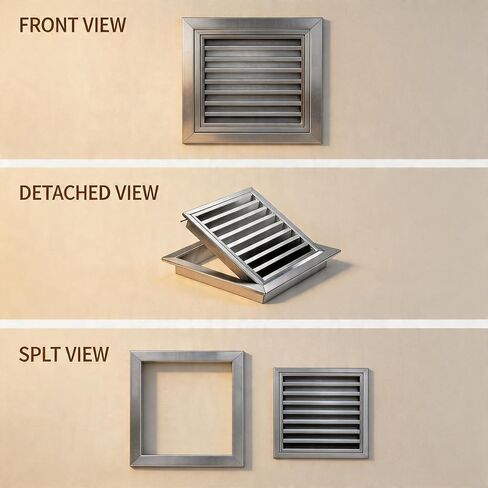 Louvered Access Panel for Drywall - 304 Stainless Steel Inspection Door for Plumbing & HVAC, Wall & Ceiling Access Hatch for Bathroom & Basement Repairs in Kuwait