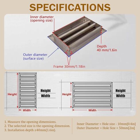 Louvered Access Panel for Drywall - 304 Stainless Steel Inspection Door for Plumbing & HVAC, Wall & Ceiling Access Hatch for Bathroom & Basement Repairs in Kuwait