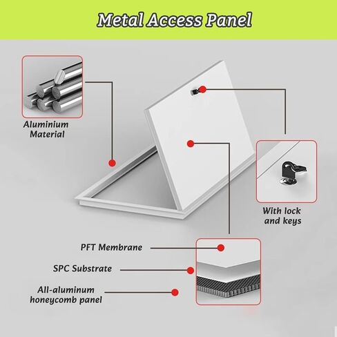 Access Panel, Recessed Metal Inspection Hatch Panel for Home Kitchen Bathroom, Customizable Paintable Access Ports in Kuwait