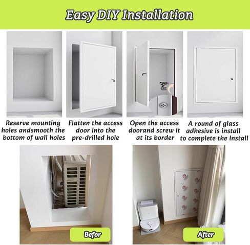 Access Panel, Recessed Metal Inspection Hatch Panel for Home Kitchen Bathroom, Customizable Paintable Access Ports in Kuwait