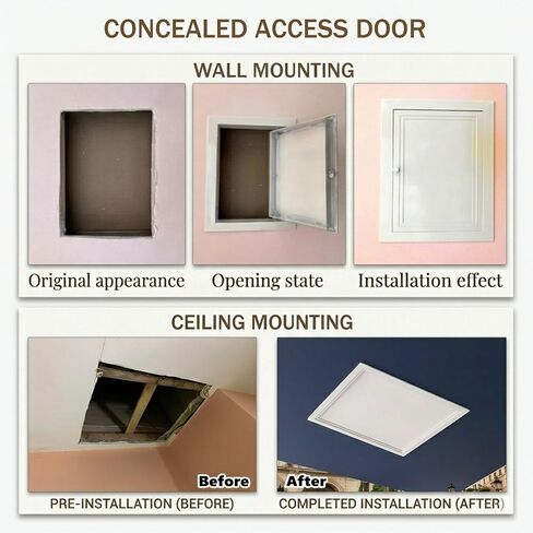 Drywall Access Panel - Ceiling & Wall Hole Cover for Plumbing, HVAC, Electrical Services | White Access Door for Bathroom, Basement & Utility Use in Kuwait