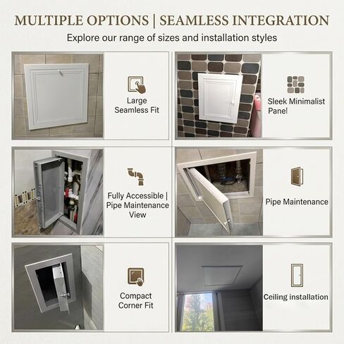 Drywall Access Panel - Ceiling & Wall Hole Cover for Plumbing, HVAC, Electrical Services | White Access Door for Bathroom, Basement & Utility Use in Kuwait