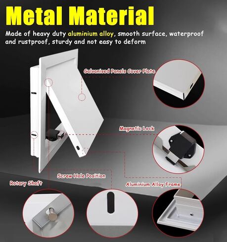 Click Open Access Panel Door for Ceiling/Wall, Attic Door Inspection Hatch Cover, Vent Access Meter Hole Box Door Plate, Cus in Kuwait