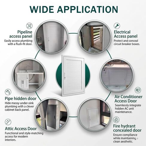 لوحة وصول من الألومنيوم للجدران الجافة - سقف عازل للصوت وباب مخفي على الحائط، فتحة فحص HVAC، غطاء معدني متين لسهولة الوصول، مثالي للاستخدام المنزلي والتجاري in Kuwait