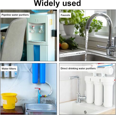 6pcs Water Purifier Adapter, 3/8 to 1/4 Water Line Adapter Straight Push-to-Connect Quick Plastic Pipe Connectors for RO Reverse Osmosis Purifier Systems Filters Faucet Fittings in Kuwait