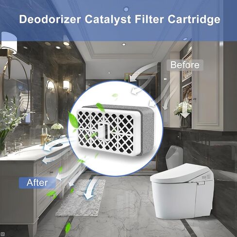 استبدال فلتر محفز مزيل الروائح الكريهة THU9476 متوافق مع TOTO THU9476 Washlet S300 S350E S500E SW2044 C100 C200 K300 SW573 SW2034 SW3056 فلتر مزيل الروائح الكريهة للمرحاض (عبوتان) in Kuwait