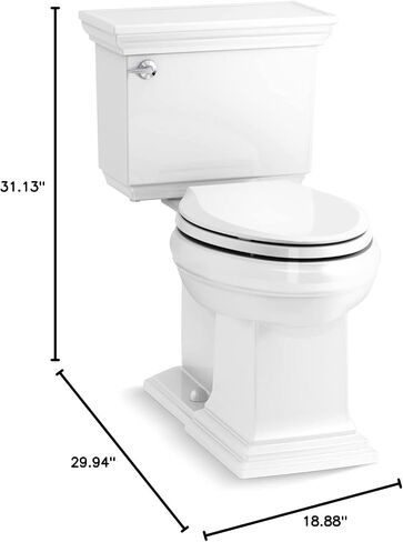 KOHLER Memoirs Stately Continuousclean St Two-Piece Elongated Toilet With Concealed Trapway, 1.28 Gpf in Kuwait