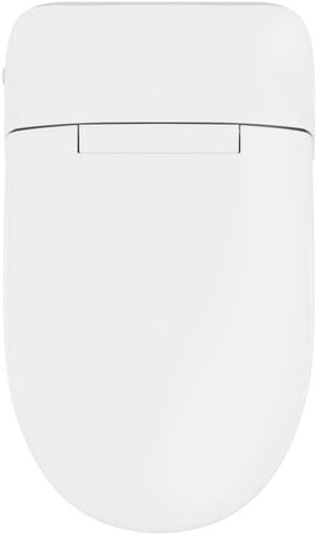 مرحاض Swiss Madison Hugo H Power Flush Tankless مرحاض 10 بوصة خشن في 1 GPF غير كهربائي ADA مع خزان متكامل باللون الأبيض اللامع in Kuwait