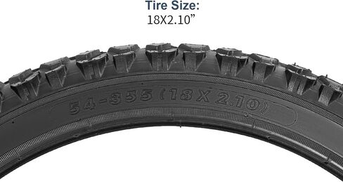 YUNSCM 2-PCS 18" Mountain Bike Tires 18x2.10/54-355 and 18" Bike Tubes AV32mm Schrader Valve Compatible with Mountain Bike 18 x 2.0 18 x 2.10 18x2.125 Bike Bicycle Tires (Y-1041) in Kuwait