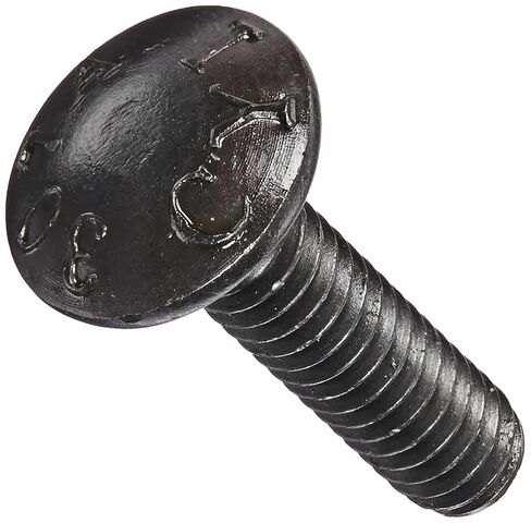 Steel Carriage Bolt, Grade 2, Plain Finish, Square Neck, Round Head, Meets ASME B18.5/ASTM A307, 1-3/4" Length, Fully Threaded, 3/8"-16 UNC Threads (Pack of 50) in Kuwait