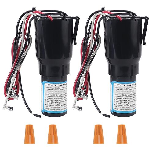 RCO810 3 في 1 مجموعة البداية الصلبة المتوافقة مع الثلاجة والمجمدات 110-125VAC مكثف التتابع الزائد 1/12 إلى 1/5 يستبدل TJ90RCO810 AP4503019 ERP810 HS8 HS810 RC100 (عبوتان) in Kuwait