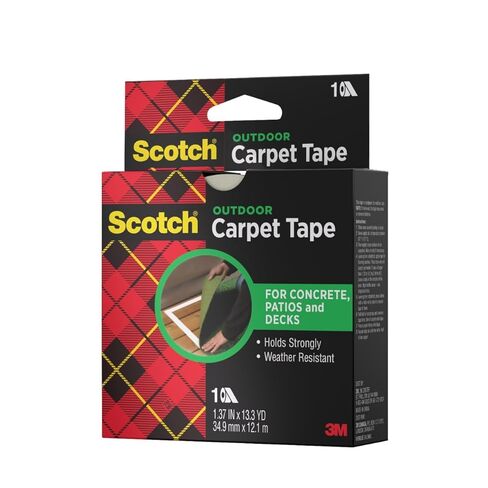 3M Scotch Double-Sided Carpet Tape 1.3 in x 40 ft Rolls - 4 Pack | Heavy Duty, Indoor/Outdoor, Non-Slip Adhesive, For Hardwood, Vinyl, Tile & Concrete, Rug Gripper for Area Rugs and Mats in Kuwait