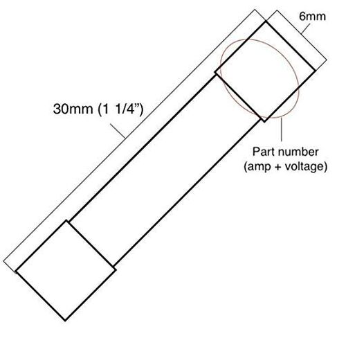Witonics 750mA 250V Fast Blow Glass Fuses 6x30mm (Pack of 5) in Saudi Arabia