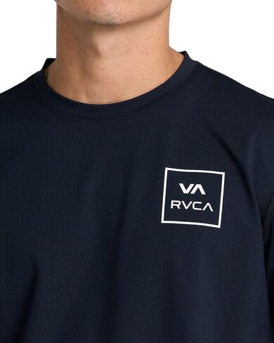 RVCA Men's Short Sleeve Surf Shirt - Black in Kuwait