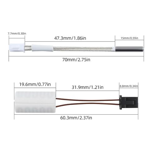 FYSETC Replacement Thermistor Ceramic Heater for K2Plus: Spare 3D Printer Parts Temperature Sensor with Heated Ceramic Tube Directly Drop-in Official Hotend Heating Block in Saudi Arabia