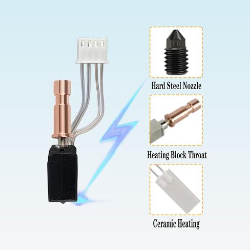 0.4 مللي متر سيراميك Hotend مع 2 قطعة 0.4 مللي متر فوهات فولاذية صلبة لكوبرا S1 كومبو طقم نهاية ساخنة رأس الطباعة بالوعة الحرارة كتلة خرطوشة التدفئة الثرمستور in Kuwait