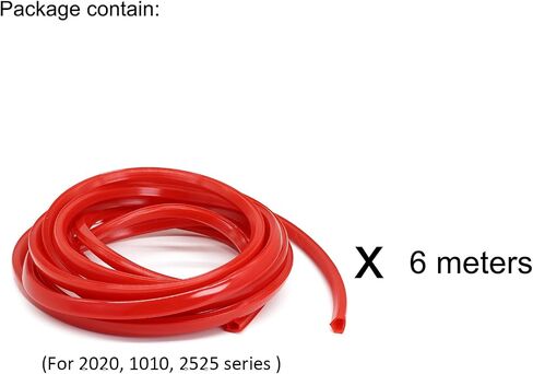 6 Meter 1010 2020 Aluminum Extrusion T Slot Cover Seal Dust Strip Bracket Insert Channel Filler for 6mm 80 20 10 Series 2040 1" V Slot Extruded Aluminum Rail Profile Accessories Hardware -Red in Kuwait