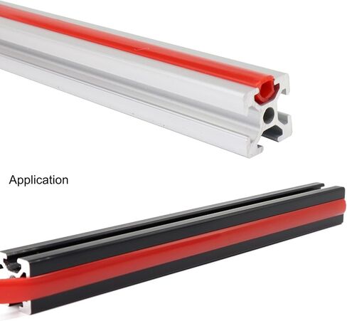 6 Meter 1010 2020 Aluminum Extrusion T Slot Cover Seal Dust Strip Bracket Insert Channel Filler for 6mm 80 20 10 Series 2040 1" V Slot Extruded Aluminum Rail Profile Accessories Hardware -Red in Kuwait