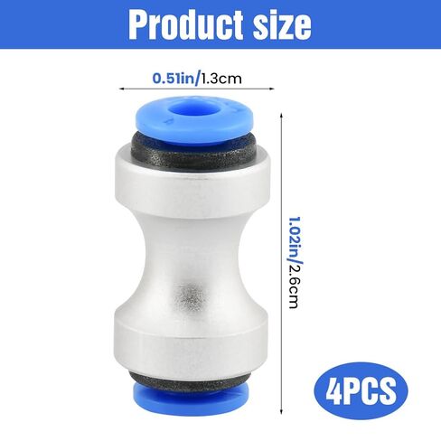 4-Pack PTFE Coupler Compatible for Bam bu Lab – Aluminum Bowden Tube Connector for A1/A1MINI/P1P/P1S/P2S/X1/X1C/X1E/H2D/H2S,3D Printer Accessories in Kuwait