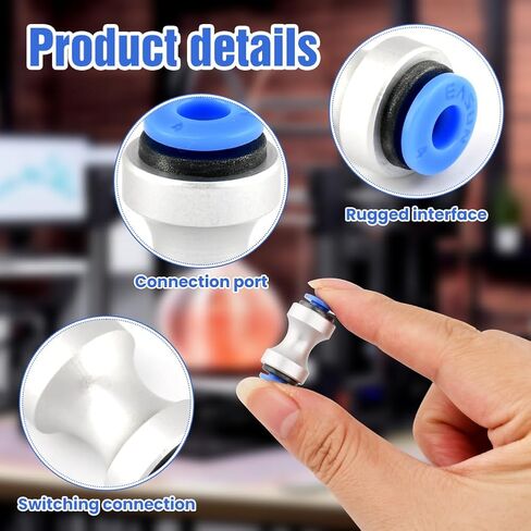 4-Pack PTFE Coupler Compatible for Bam bu Lab – Aluminum Bowden Tube Connector for A1/A1MINI/P1P/P1S/P2S/X1/X1C/X1E/H2D/H2S,3D Printer Accessories in Kuwait