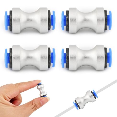 4-Pack PTFE Coupler Compatible for Bam bu Lab – Aluminum Bowden Tube Connector for A1/A1MINI/P1P/P1S/P2S/X1/X1C/X1E/H2D/H2S,3D Printer Accessories in Kuwait