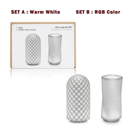 Bambu Lab Makerworld MH001 3D Printed LED Lamp Kit - Warm White Light/RGB Color, DIY Compatible with BambuLab P1P/P1S, A1/A1 Mini, X1/X1C/X1E 3D Printers-Prints NOT Included (WhiteLight, LEDlamp) in Saudi Arabia