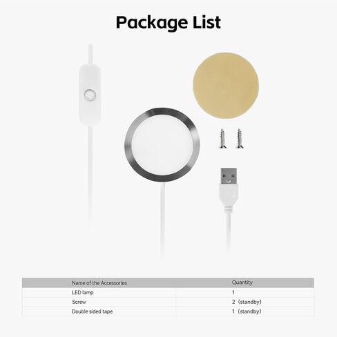 Bambu Lab Makerworld MH001 3D Printed LED Lamp Kit - Warm White Light/RGB Color, DIY Compatible with BambuLab P1P/P1S, A1/A1 Mini, X1/X1C/X1E 3D Printers-Prints NOT Included (WhiteLight, LEDlamp) in Saudi Arabia