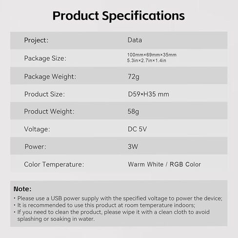 Bambu Lab Makerworld MH001 3D Printed LED Lamp Kit - Warm White Light/RGB Color, DIY Compatible with BambuLab P1P/P1S, A1/A1 Mini, X1/X1C/X1E 3D Printers-Prints NOT Included (WhiteLight, LEDlamp) in Saudi Arabia